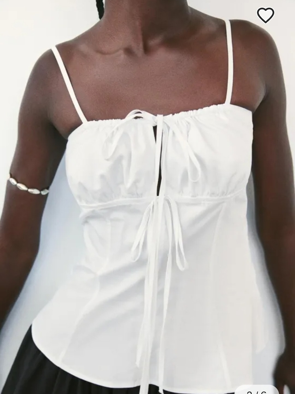 Zara 🤍 Gabardine Top with Ties – Size XXL (NWT) 🤍 - Picture 6 of 7